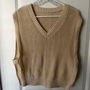 Women's Tan Sweater Vest